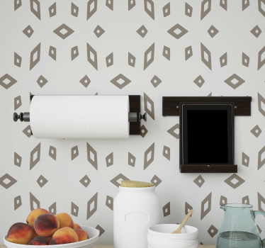 Papel pintado para cocina patrón gris marrón - TenVinilo