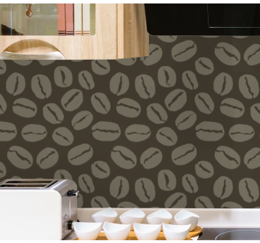 Papel pintado para cocinas Granos de cafe oscuro - TenVinilo