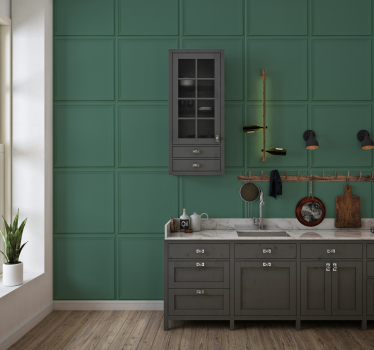 Papel pintado para cocinas Panel de madera contemporáneo - TenVinilo