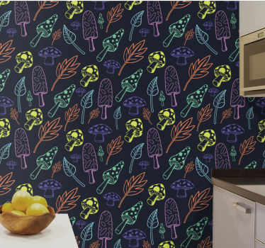 Papel pintado para cocinas Patrón de setas de colores - TenVinilo