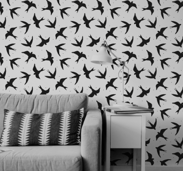 Papel pintado para comedor Pájaros volando - TenVinilo