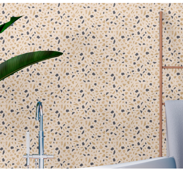 Papel pintado piedra Terrazo beige - TenVinilo