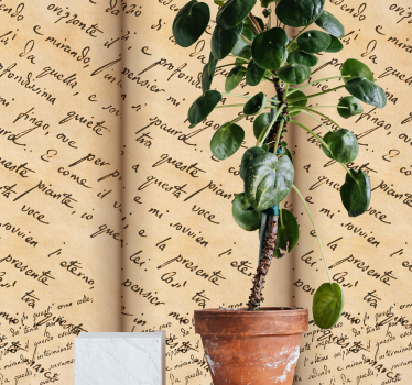 Papel pintado texto escritura en papel - TenVinilo