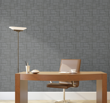 Papel pintado piedra construcción geométrica - TenVinilo