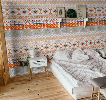 Papel pintado texturas Patrón de estilo bohemio - TenVinilo