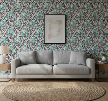 Papel tapiz animales cebra azul y rosa - TenVinilo