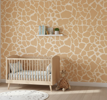 Papel tapiz animales estampado de jirafa - TenVinilo