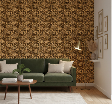 Papel tapiz animales estampado de leopardo - TenVinilo