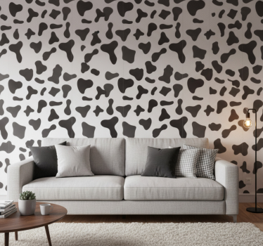 Papel tapiz animales estampado de vaca - TenVinilo