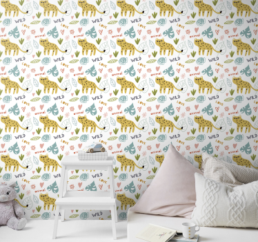 Papel tapiz animales estampados de animales salvajes - TenVinilo