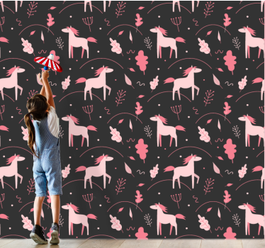 Papel tapiz animales fauna del bosque caprichosa - TenVinilo