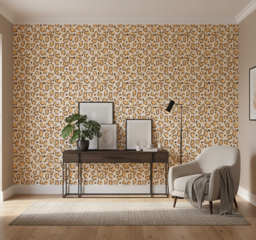 Papel tapiz animales formas de grandes leopardos - TenVinilo
