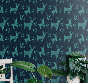 Papel tapiz animales motivo inspirado en la naturaleza - TenVinilo