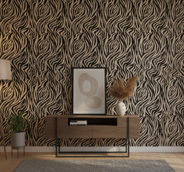 Papel tapiz animales motivo rayas de cebra - TenVinilo