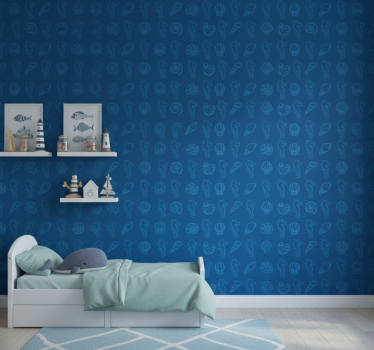 Papel tapiz animales motivos marinos - TenVinilo