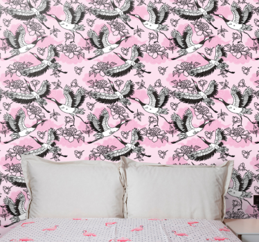 Papel tapiz animales patrón de vuelo de mariposa - TenVinilo