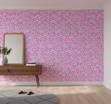 Papel tapiz animales patrón leopardo fucsia - TenVinilo