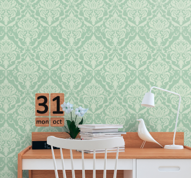 Papel tapiz azulejos efecto de mosaico adornado - TenVinilo