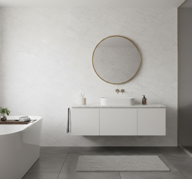 Papel tapiz baño estilo mármol - TenVinilo