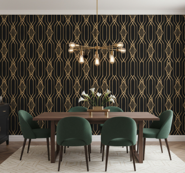 Papel tapiz comedor elegancia art deco - TenVinilo