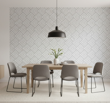 Papel tapiz comedor laberinto geométrico - TenVinilo