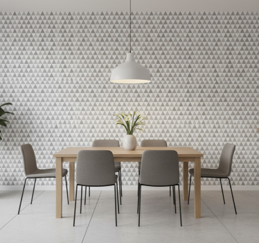 Papel tapiz comedor tonalidades grises minimalistas - TenVinilo