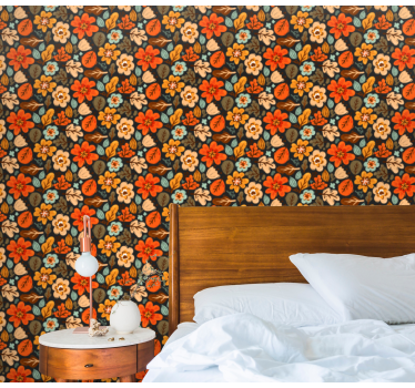 Papel tapiz flores arreglo floral - TenVinilo