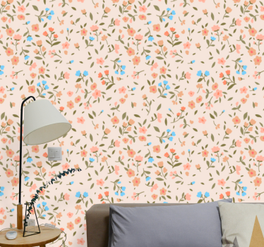 Papel tapiz flores dije de flor floral - TenVinilo
