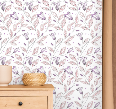 Papel tapiz flores diseño de armonía floral - TenVinilo