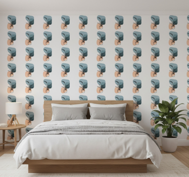 Papel tapiz flores diseño de orquídeas minimalista - TenVinilo