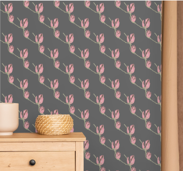 Papel tapiz flores diseño floral elegante - TenVinilo