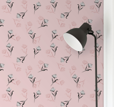 Papel tapiz flores elegancia floral atemporal - TenVinilo