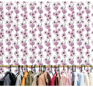 Papel tapiz flores flores florales - TenVinilo