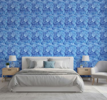 Papel tapiz flores hortensia - TenVinilo