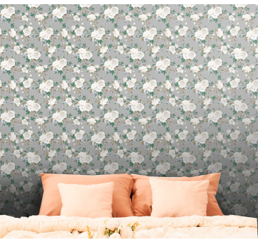 Papel tapiz flores panel de elegancia floral - TenVinilo