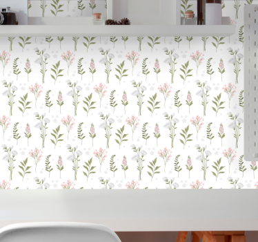 Papel tapiz flores patrón de elegancia floral - TenVinilo