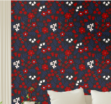 Papel tapiz flores vibrante floración floral - TenVinilo
