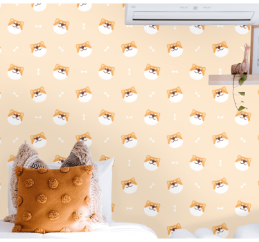 Papel tapiz gatos patrón divertido felino - TenVinilo