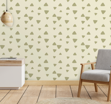 Papel tapiz triángulos patrón beige simple - TenVinilo