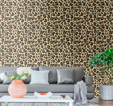 Papel tapiz leopardos motivo típico - TenVinilo