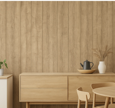 Papel tapiz madera roble natural lijado vertical - TenVinilo