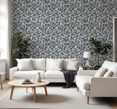 Papel tapiz moderno diamantes grises - TenVinilo