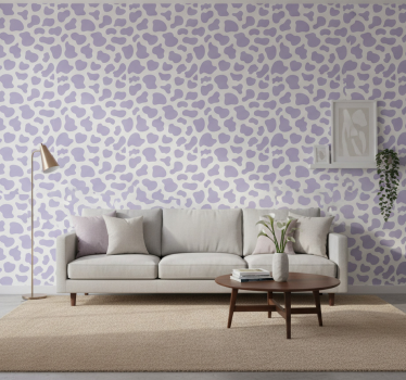 Papel tapiz moderno estampado de vaca morada - TenVinilo
