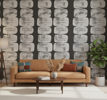Papel tapiz moderno formas geométricas estilo mid-century - TenVinilo
