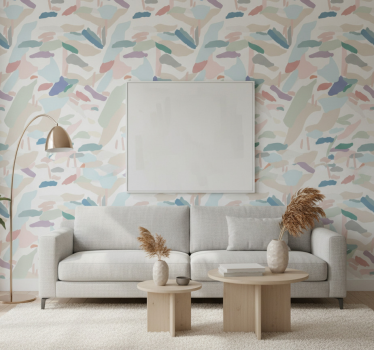 Papel tapiz moderno formas suaves imprecisas - TenVinilo
