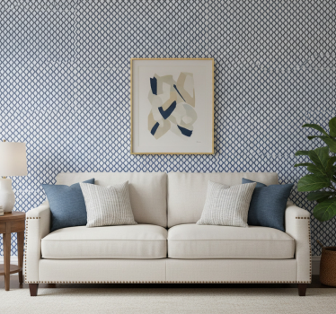 Papel tapiz moderno patrón diamante estilo hampton - TenVinilo