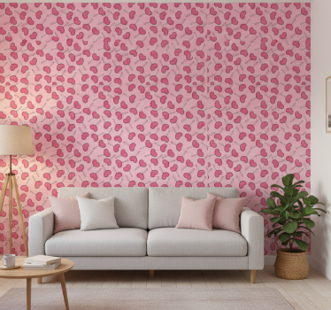 Papel tapiz moderno piruletas en forma de corazón - TenVinilo