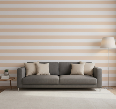 Papel tapiz moderno rayas beige sutiles - TenVinilo