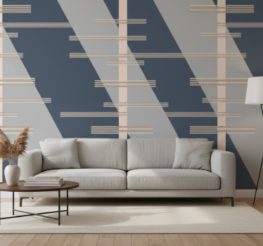 Papel tapiz moderno tema de líneas geométricas - TenVinilo