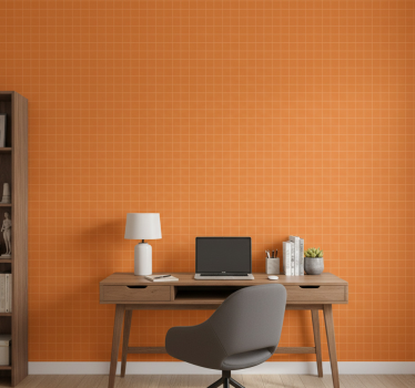 Papel tapiz oficina color naranja asombroso - TenVinilo